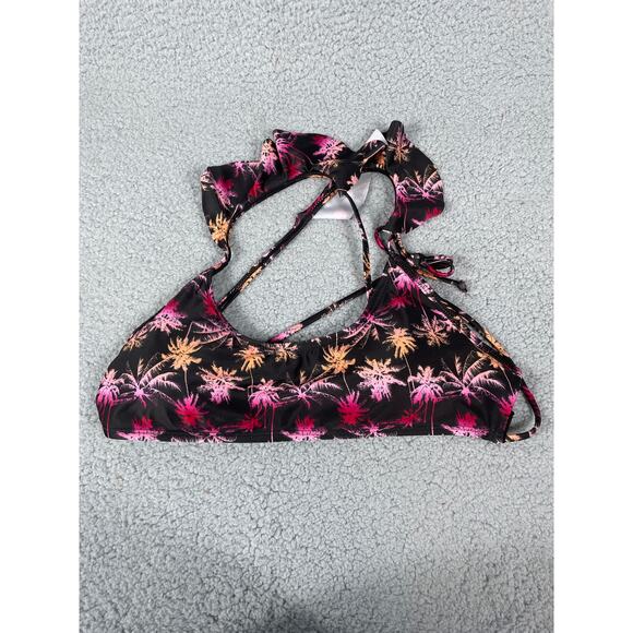 LA LA Swim Palm Tree Print Bikini Top & Bottom Size M - Picture 2 of 12